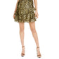 Kendall + Kylie Women's Metallic Surplice Cocktail Dress Golden/Black Size 12-14