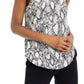 Bar III Women's Snake Print Woven Camisole Beige Size Small