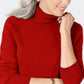 Karen Scott Women's Luxsoft Turtleneck Sweater Red Size Petite L