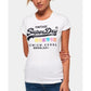 Superdry Women's Cotton Premium Goods Graphic T-Shirt White Size 12