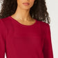 Karen Scott Women's Patchwork Stitch Pullover Sweater Red Small