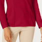 Karen Scott Women's Patchwork Stitch Pullover Sweater Red Small