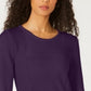 Karen Scott Women's Patchwork Stitch Pullover Sweater Purple Size Small