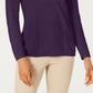 Karen Scott Women's Patchwork Stitch Pullover Sweater Purple Size Small