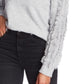 1.STATE Women's Fringe Sleeve Sweater Gray