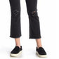 Vigoss Women's Gwen Kick Flare Distressed Jeans Black Size 25