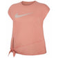 Nike Women's Dry Side Tie Training Top Pink Size X-Large