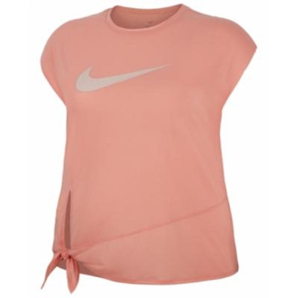 Nike Women's Dry Side Tie Training Top Pink Size X-Large