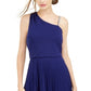 BCX Junior's Asymmetrical Strap Dress Blue Size XX-Large