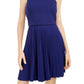 BCX Junior's Asymmetrical Strap Dress Blue Size XX-Large