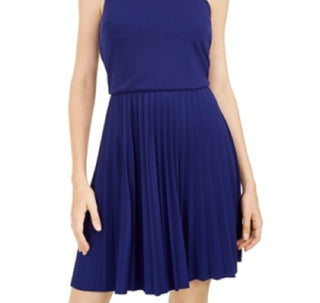 BCX Junior's Asymmetrical Strap Dress Blue Size XX-Large
