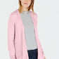Maison Jules Women's Long Open Front Jersey Cardigan Pink Size X-Small