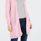 Maison Jules Women's Long Open Front Jersey Cardigan Pink Size X-Small