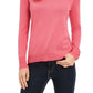 Charter Club Women's Merino Wool Button Cuff V Neck Sweater Pink Size XX-Large