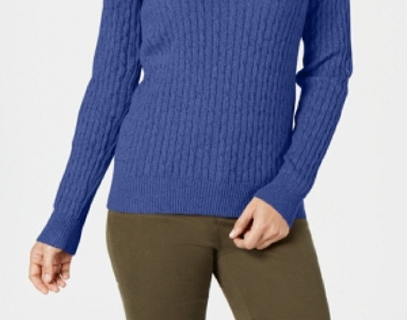 Karen Scott Women's Ribbed Long Sleeve V Neck Sweater Plus Blue Size XX-Large