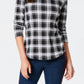 Charter Club Women's Cotton Plaid Top Black Size XX-Large