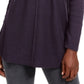 Style & Co Women's Knit Mixed Stitch Tunic Navy Size Medium