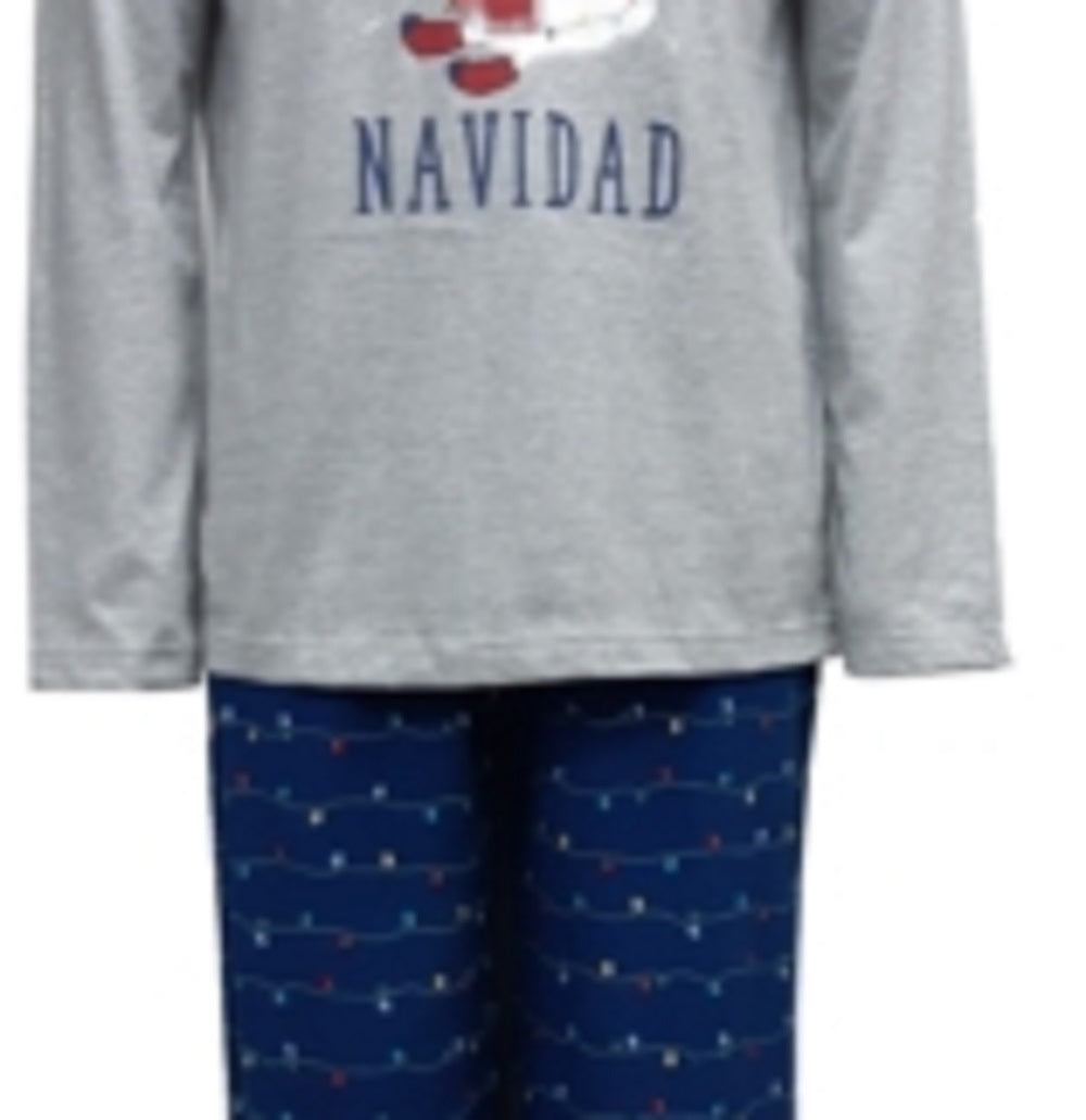 Family Pajama Women's Matching Big & Tall Fleece Navidad Family Pajama Set holiday lights Red Size 1XB