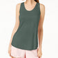 Maison Jules Women's Scoop Neck Tank Top Green Size Medium