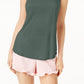 Maison Jules Women's Scoop Neck Tank Top Green Size Medium