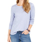 Style & Co Women's Speckled Shimmer Top BLue Size Large