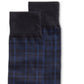 Perry Ellis Men's Microfiber Houndstooth Dress Socks Blue Size Regular
