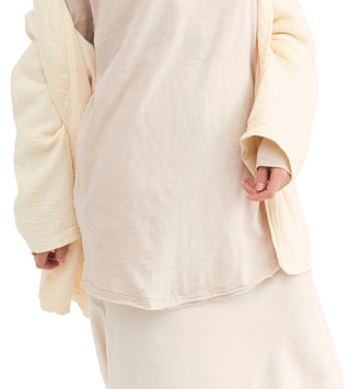 Free People Women's Arden Extra Long Cotton Top Brown Size Medium