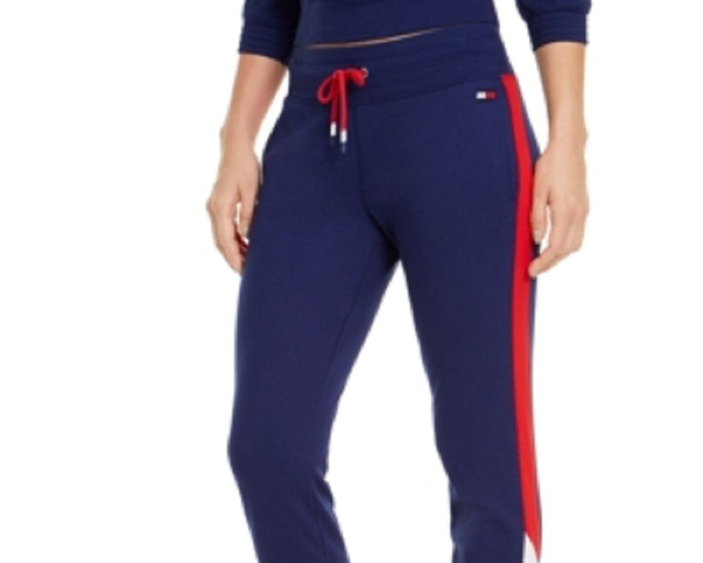 Tommy Hilfiger Women's Sport Jogger Pants Fitness Running Blue Size Large