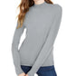 Maison Jules Women's Mock Neck Sweate Grey Size Medium