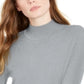 Maison Jules Women's Mock Neck Sweate Grey Size Medium