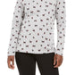 Karen Scott Women's Printed Mock Neck Top Grey Size Petite Small