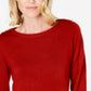 Karen Scott Women's Button Shoulder Sweater Red Size Petite S