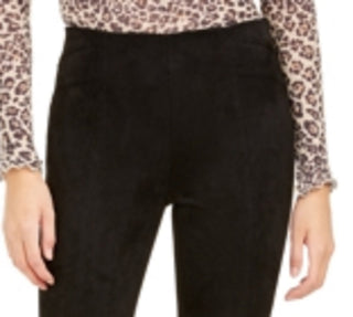 Bar III Women's Faux Suede Skinny Pants Black Size XX-Small