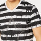 INC International Concepts Men's Cotton V Neck Graphic T-Shirt Gray Size XX-Large