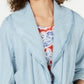 Style & Co Women's Draped Chambray Jacket Blue Size Petite P