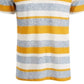 American Rag Men's Striped V Neck T-Shirt Yellow Size Medium