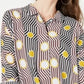Alfani Women's Geometric Print Blouse Yellow Size Petite XL