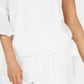 Thalia Sodi Women's Gauze One Shoulder Tie Hem Top White Size Small