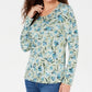 Karen Scott Women's Audra Oasis Scoop Neck Top Green Size Medium