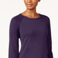 Karen Scott Women's Cotton Sweater Purple Size Petite L