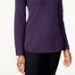 Karen Scott Women's Cotton Sweater Purple Size Petite L