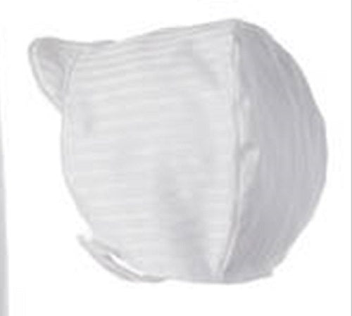 Lauren Madison Boy's Satin Christening Outfit with Hat and Tie White Size 6-9MOS