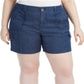 Style & Co Women's Plus Chambray Shorts Blue Size 22W