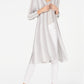 INC International Concepts Women's Striped Metallic Duster Cardigan Silver Size Petite L