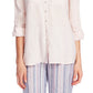 Vince Camuto Women's Linen Long Sleeves Button Down Top Pink Size XS