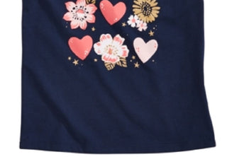 Epic Threads Toddler Girl's Hearts Print T-Shirt Blue Size 2T