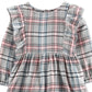 Carter's Girl's Casual Dresses PLAID Plaid Ruffle Trim a Line Dress & Bloomers Gray Size 6 Months