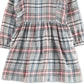 Carter's Girl's Casual Dresses PLAID Plaid Ruffle Trim a Line Dress & Bloomers Gray Size 6 Months
