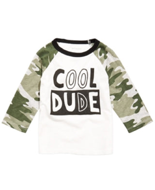 First Impressions Baby Boy's Cotton Colorblocked Raglan Graphic Print T-Shirt White Size 6-9 Months