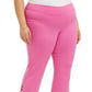 JM Collection Plus Size Capri Pants Pink Size 3X